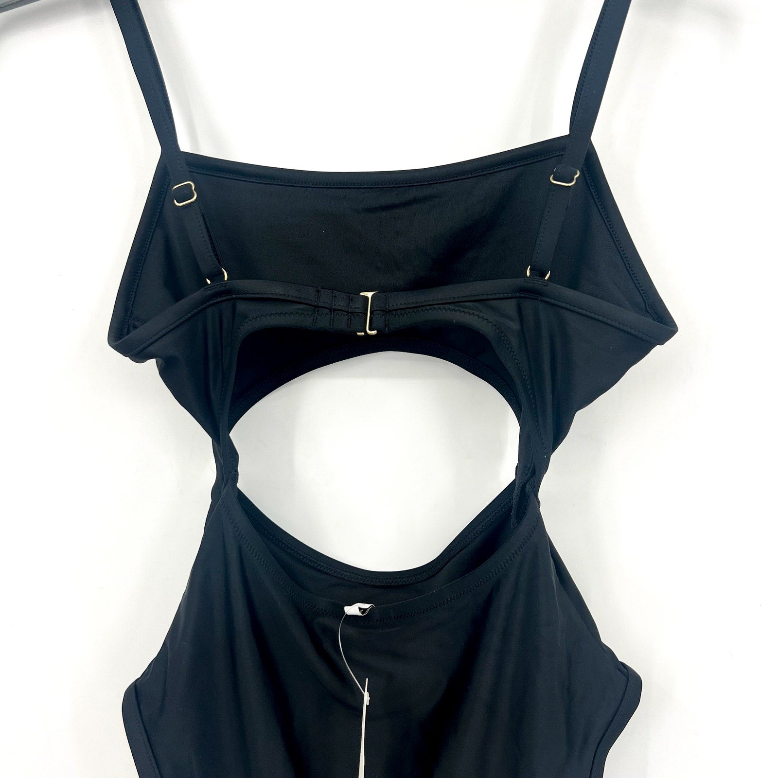 MADEWELL Second Wave Cutout One-Piece Swimsuit XS Black Scoop Neck MD329 NWT