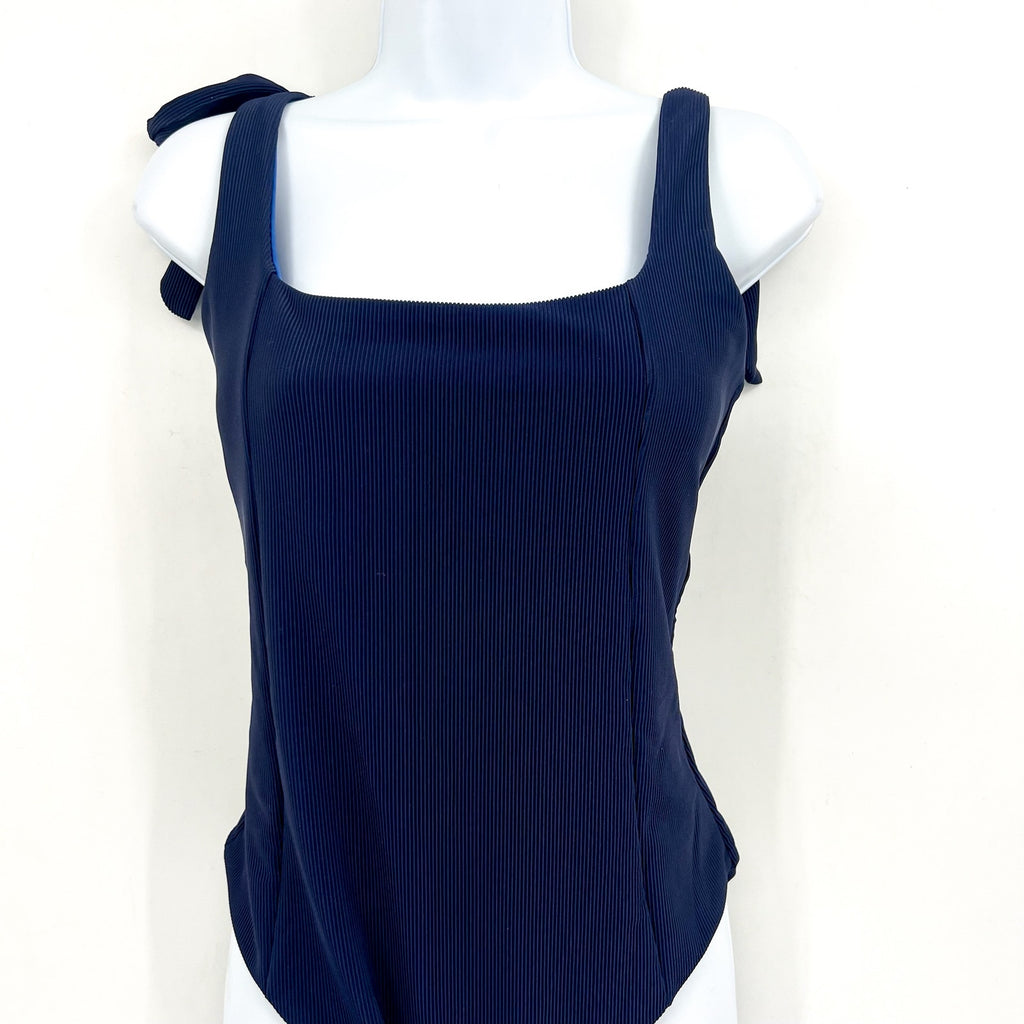 Beach Riot Women's Sydney One-Piece Swimsuit XL Navy Blue MISSING BELT NWOT