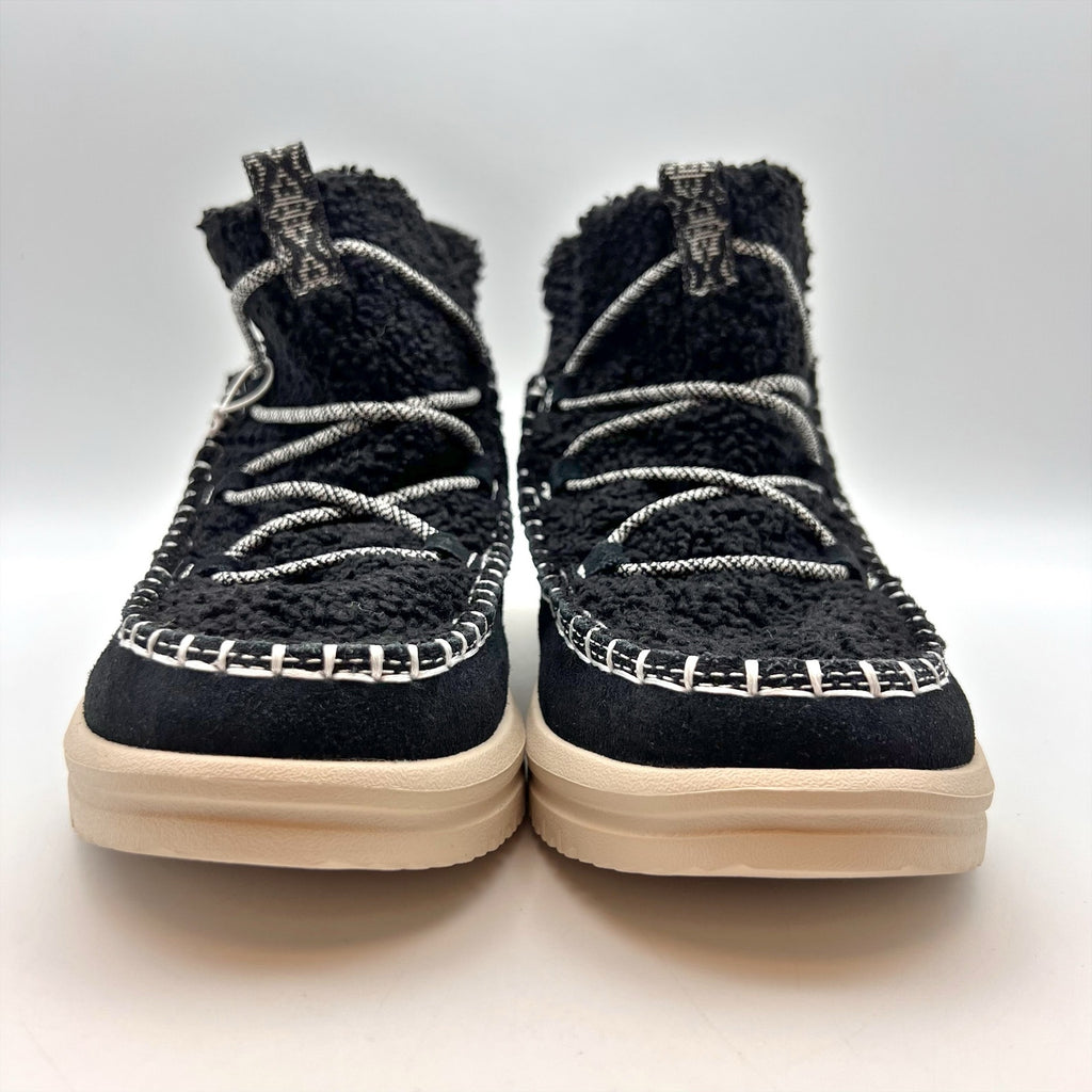 Hey Dude Womens Camden Sneaker Boots Size 8 EU 39 Black Suede NWOB