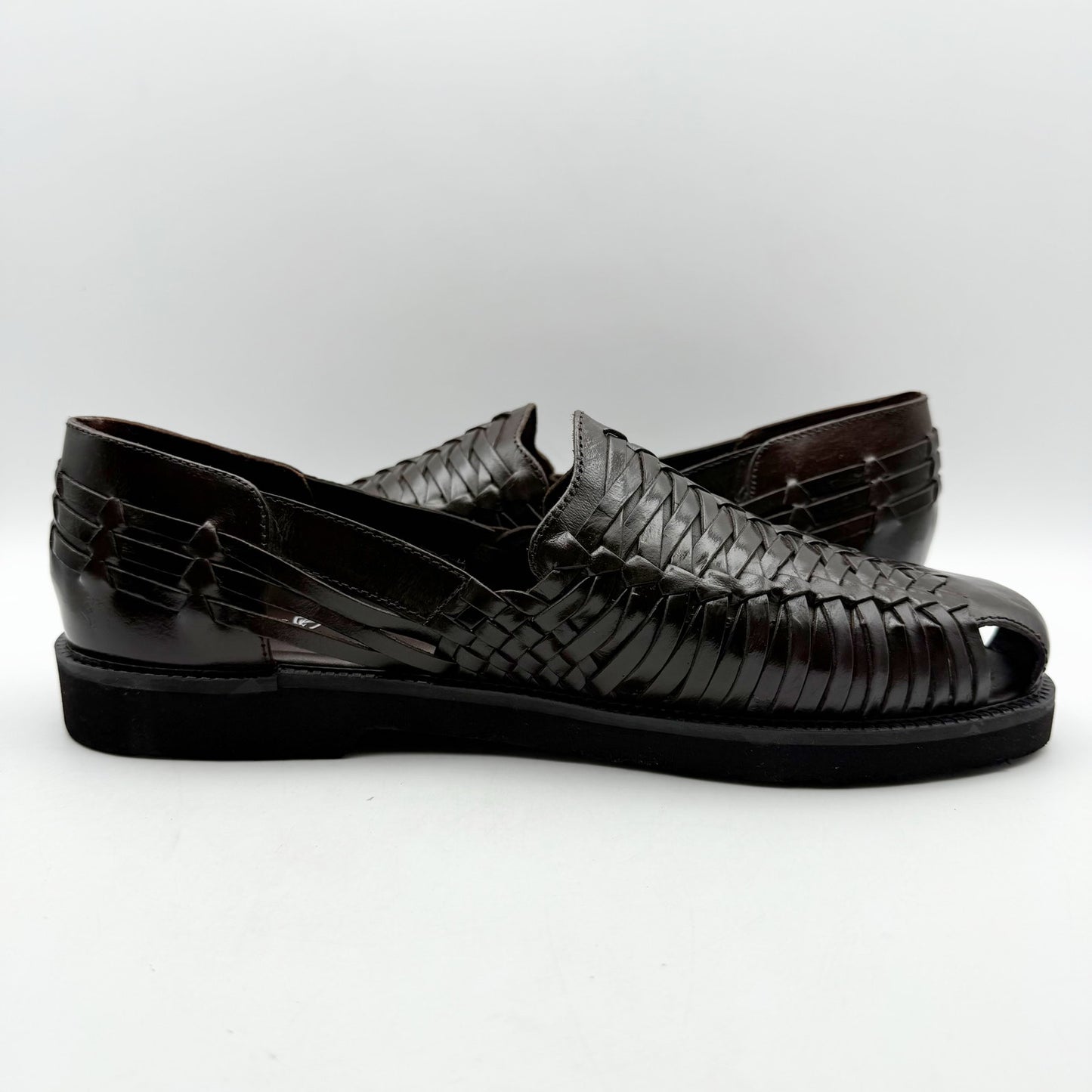 Deer Stags Mens Antonio Sandals US 11 M EU 44 Dark Brown Leather NIB