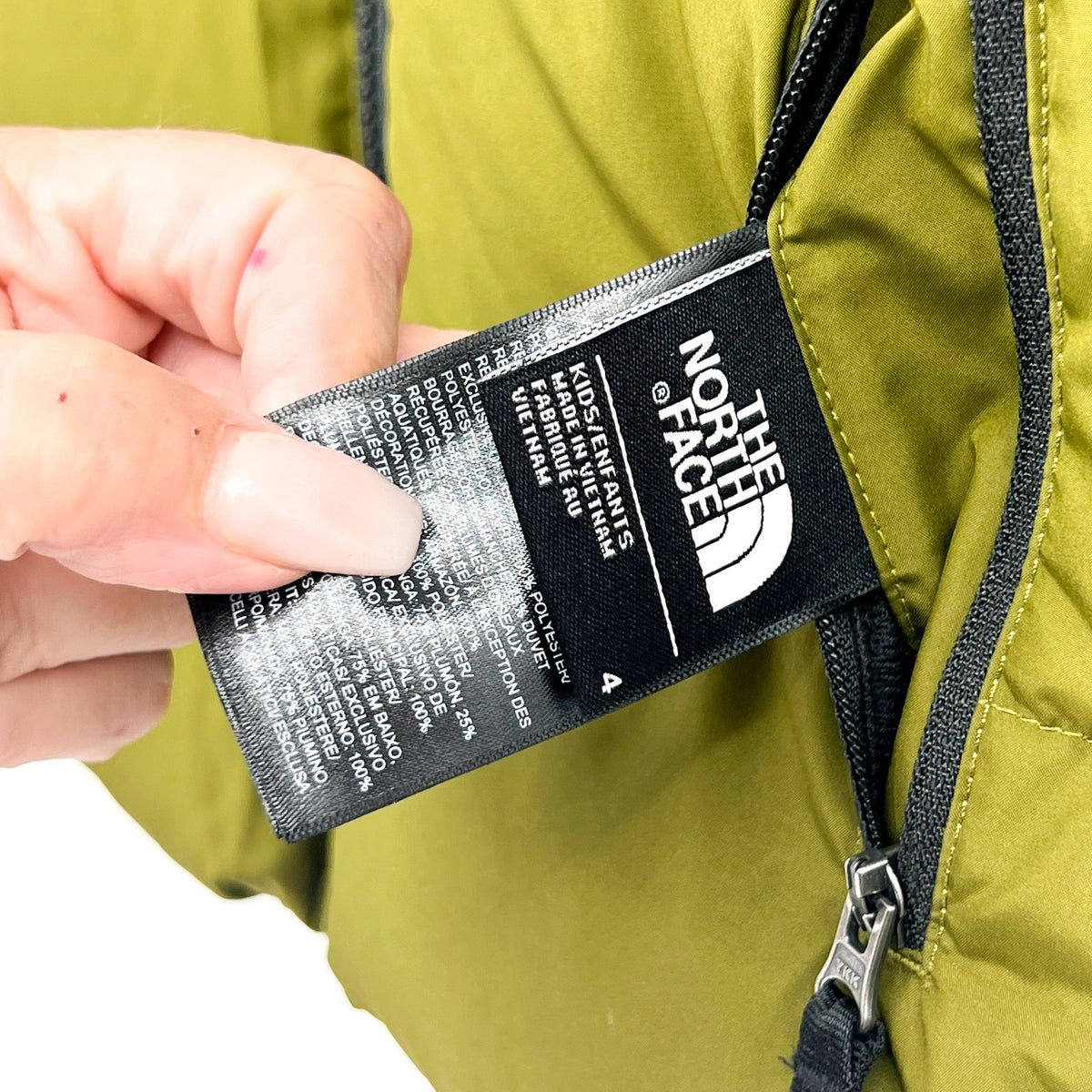 THE NORTH FACE Kids North Down Reversible Puffer Coat Size 4 Black Green NWOT