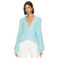 SHOW ME YOUR MUMU Women's Clemmie Cardigan XL Highlighter Blue Jewels NWT