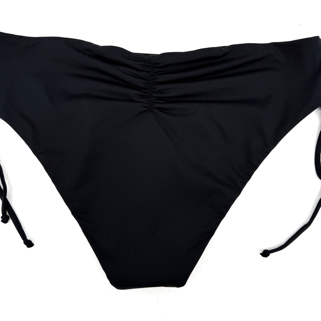 PRANA Women's Ruby Beach Bikini Bottom XL Black Side Lace NWT