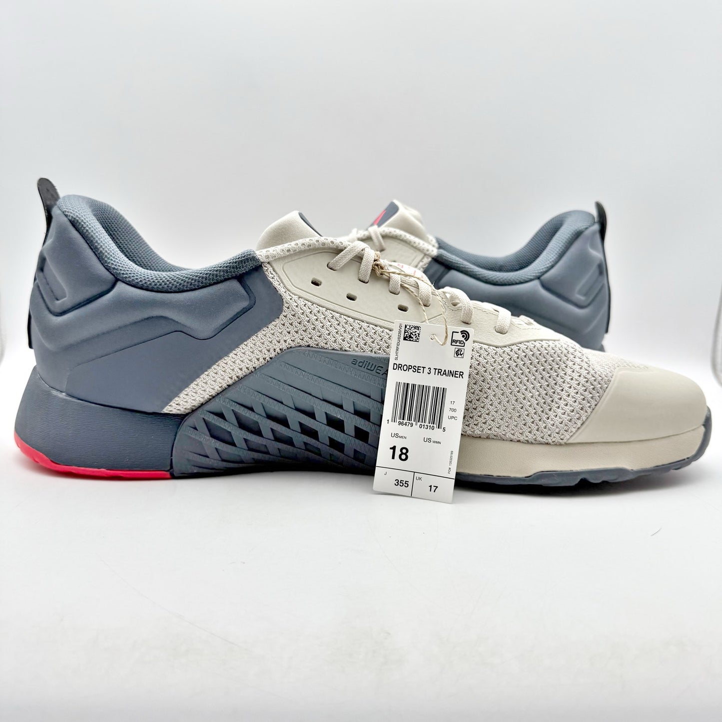 Adidas Mens Dropset 3 Trainer Sneakers US 18 Blue White Athletic NWOB