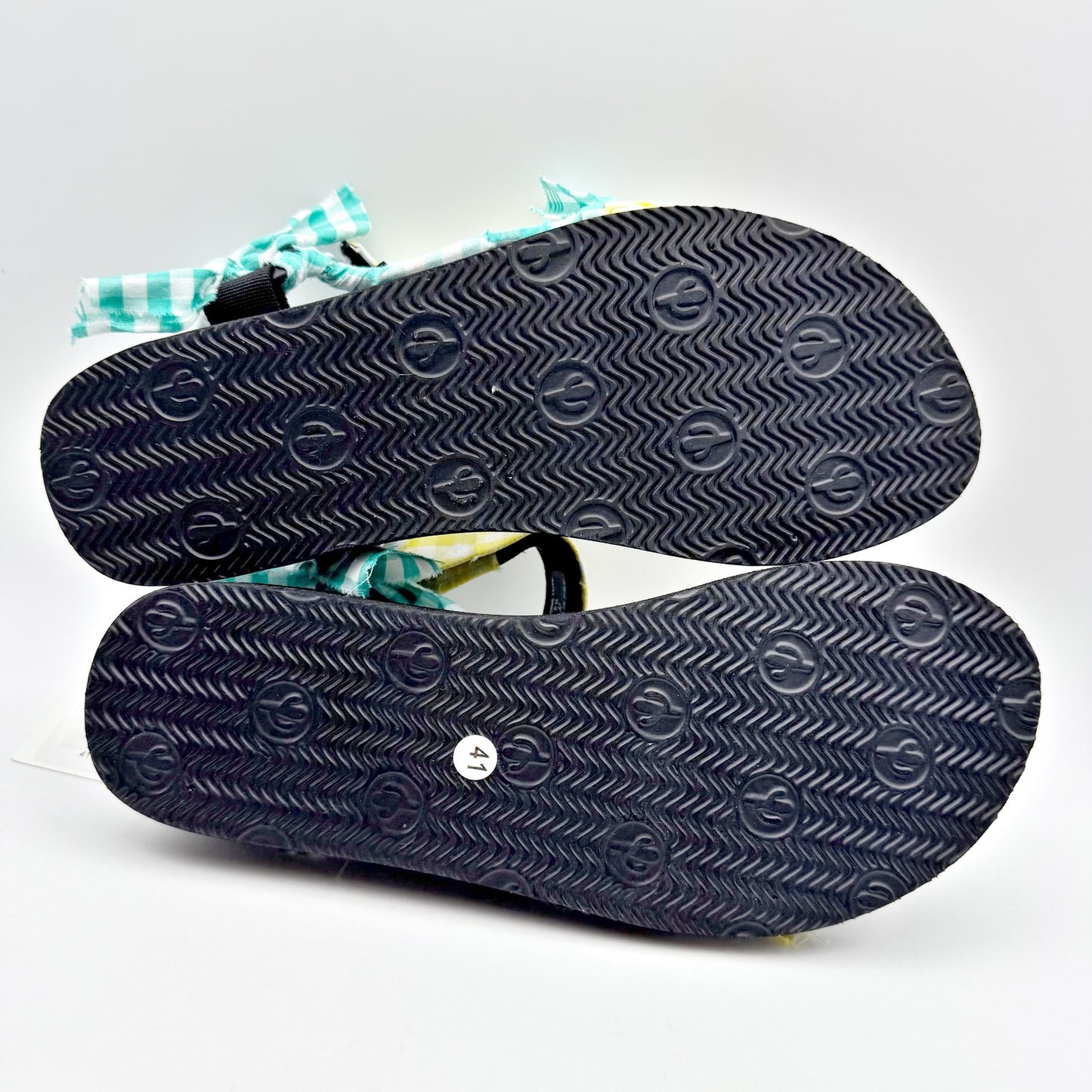 Arizona Love Womens Vichy Sandals EU 41 US 11 Blue Yellow NWOB