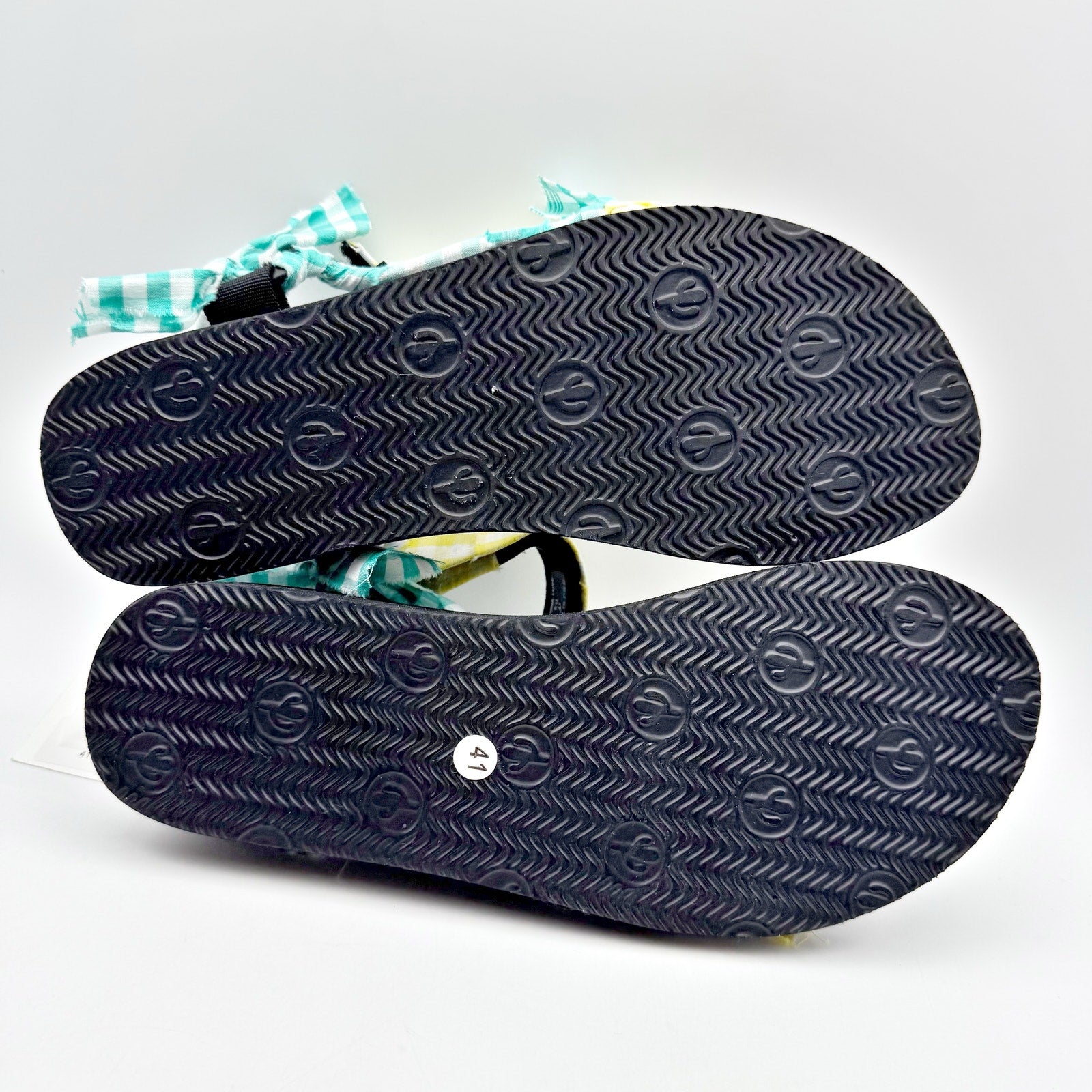 Arizona Love Womens Vichy Sandals EU 41 US 11 Blue Yellow Bandana NWOB
