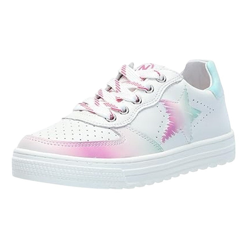 Naturino Girls Hess 2 Vl Sneakers EU 28 US 11 White Pink Blue Leather NWOB
