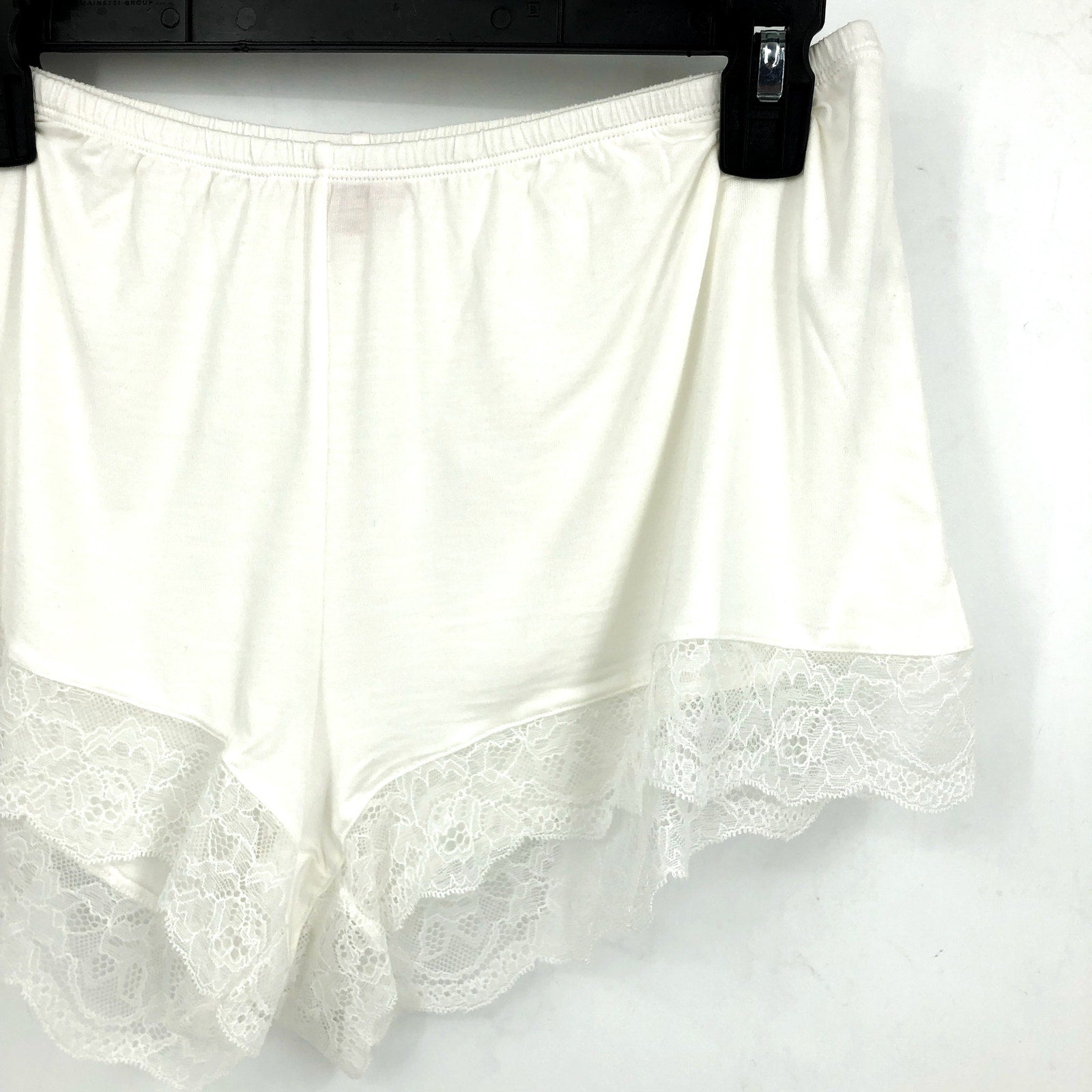 EBERJEY Women's Malou Short Pajamas Set Medium Ivory White Lace NWT