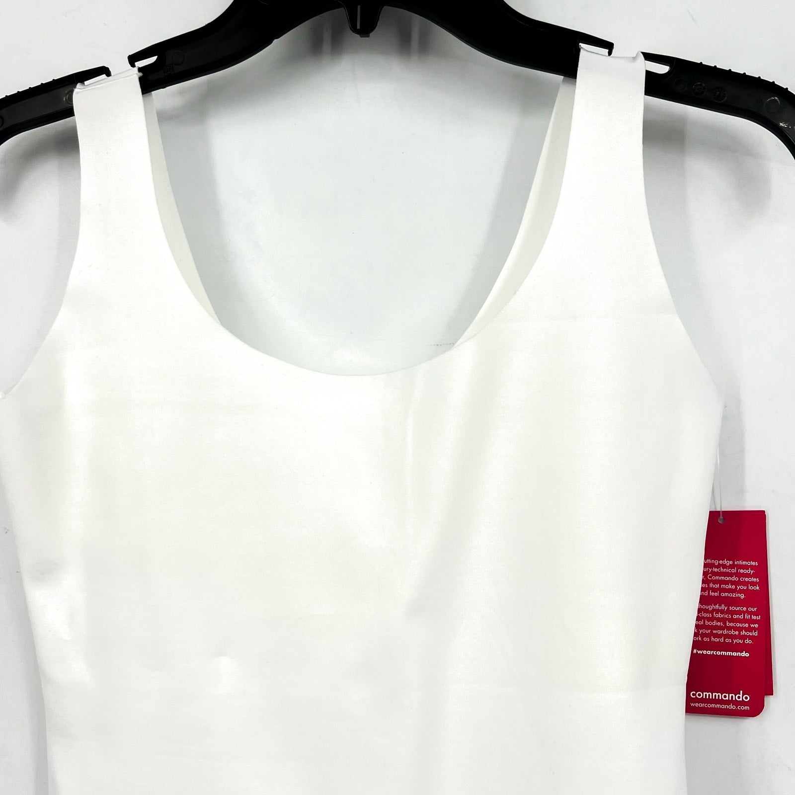 Commando Women's Neoprene Tank Bodysuit Large White Stretch Sleeveless NWT