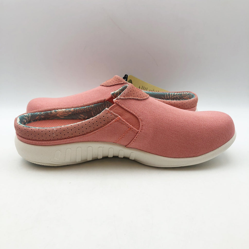 Spenco Womens SIESTA NUEVO Casual Slides US 7.5 Pink Canvas Slip On Shoes NIB