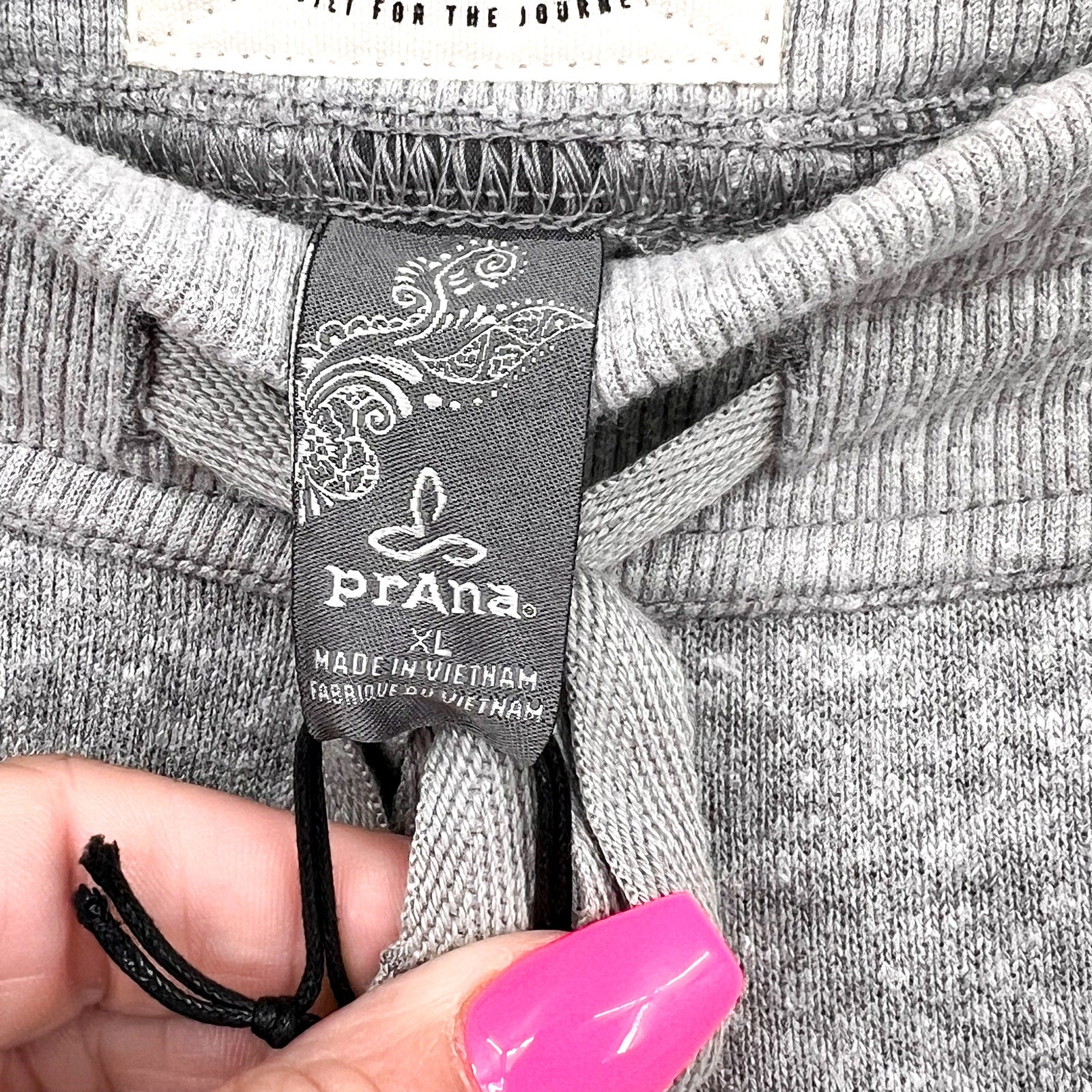 PRANA Women's Cozy Up Ankle Joggers XL Heather Grey Sweatpants NWT