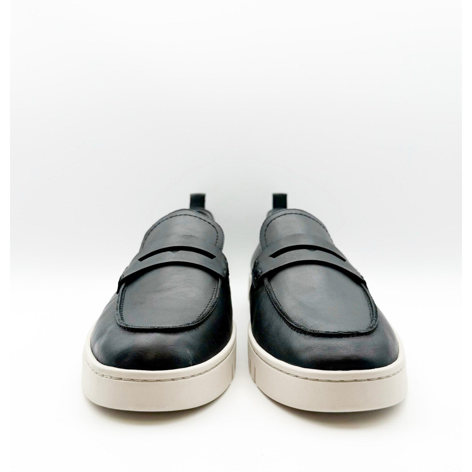 VIONIC Womens Uptown Loafers Size 12 WIDE Black Leather Slip-ons NIB