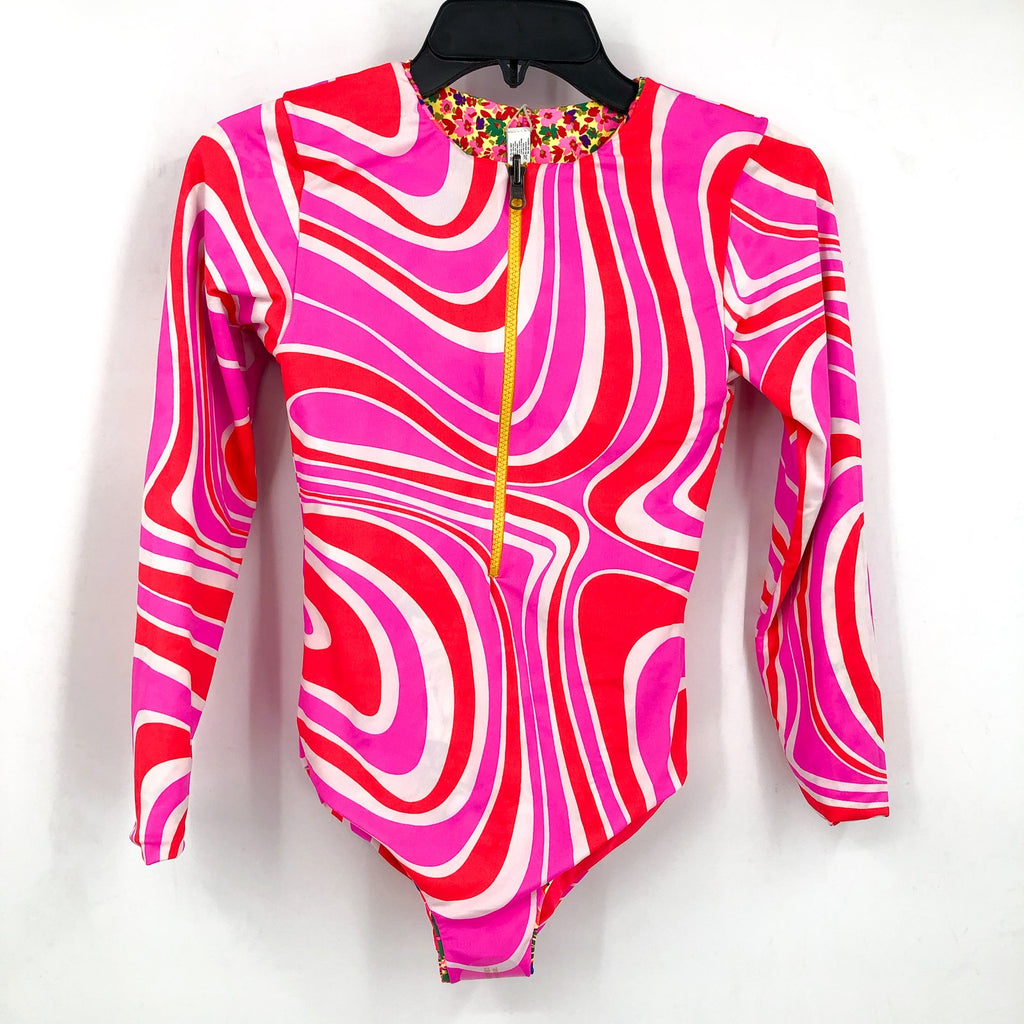 MAAJI Girls Miku Reversible Long Sleeve One Piece Size 12 Pink Amazonas NWT