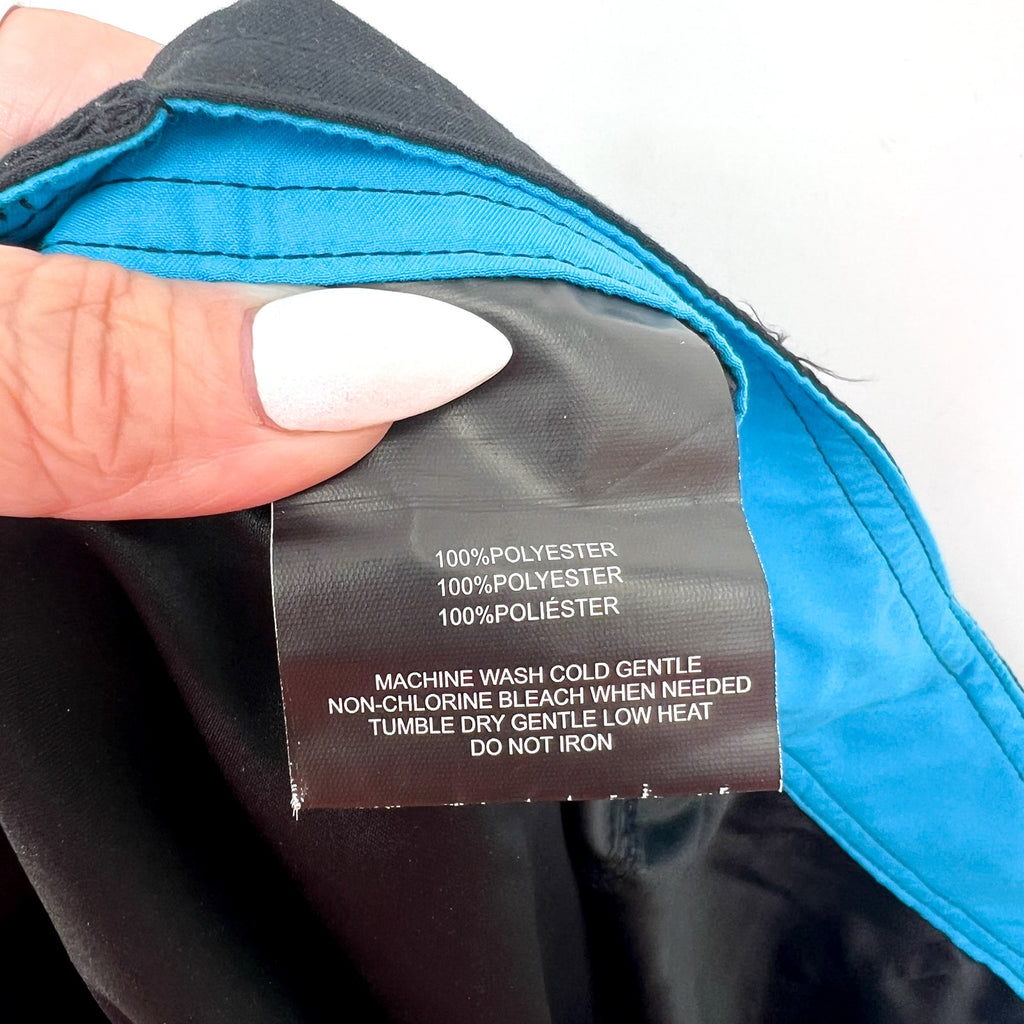 O'NEILL Mens Santa Cruz Solid 2.0 Boardshorts Size 36 Black Blue Drawstring NWOT