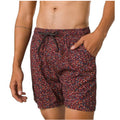 PRANA Men's Plunge Swim Shorts XL Red Cacao Alotta Dots 6" Inseam Liner NWT