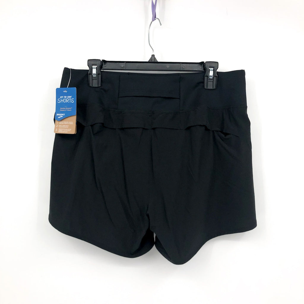 BROOKS Womens Chaser 5" Running Shorts Small Black Athletic Lightweight NWT