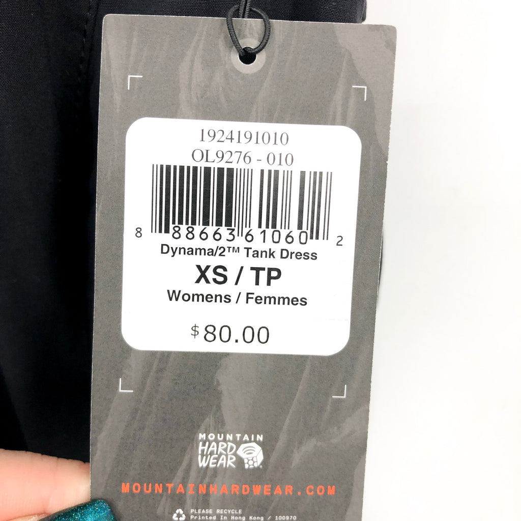 MOUNTAIN HARDWEAR Women's Dynama2 Tank Dress XS Black Water Repellant NWT