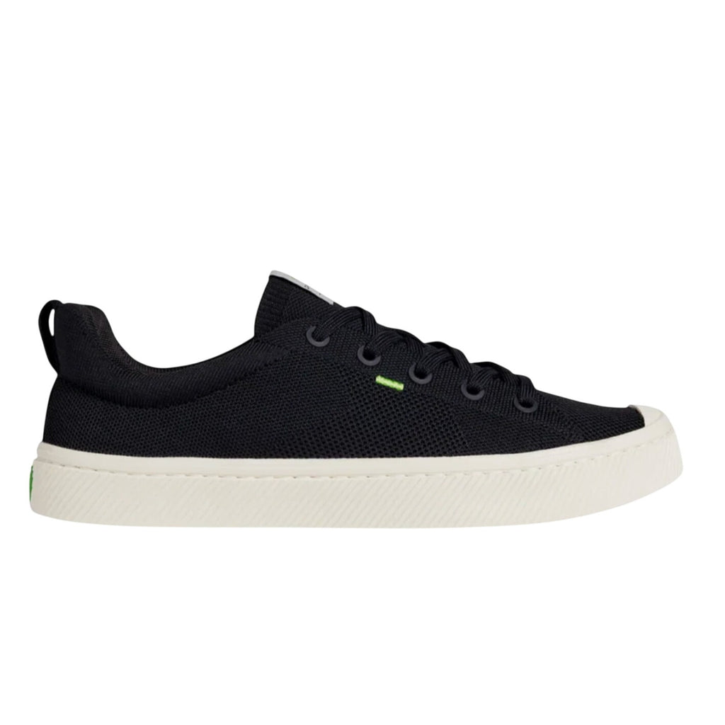 Cariuma IBI Low Casual Sneakers Mens 8.5 Womens 10 Black Bamboo Knit NIB