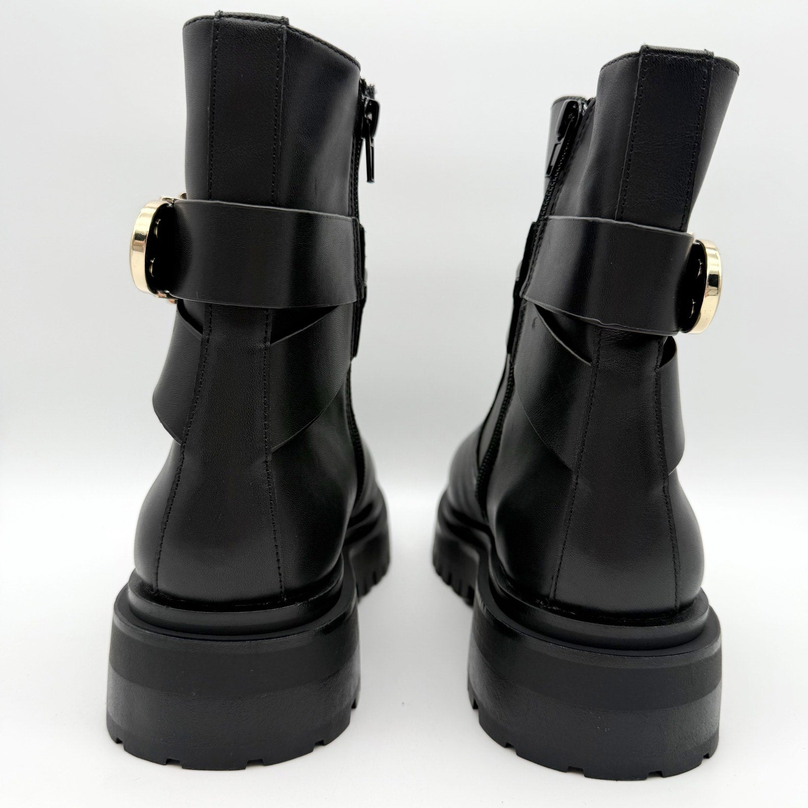 Steve Madden Womens Lonny Ankle Booties US 7.5 EU 38 Black Leather NIB