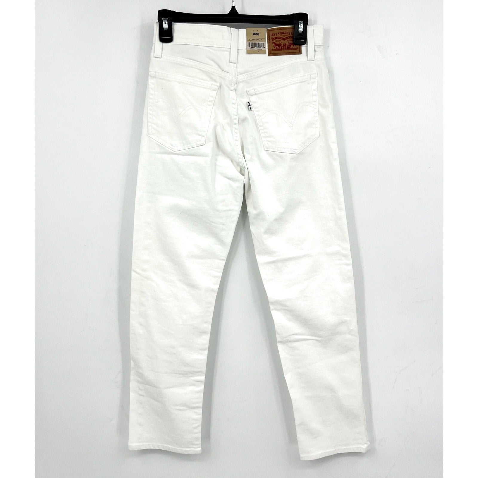 Levi's Womens Wedgie Straight Leg Jeans 27x28 Size 4 White 34964-0184 NWT