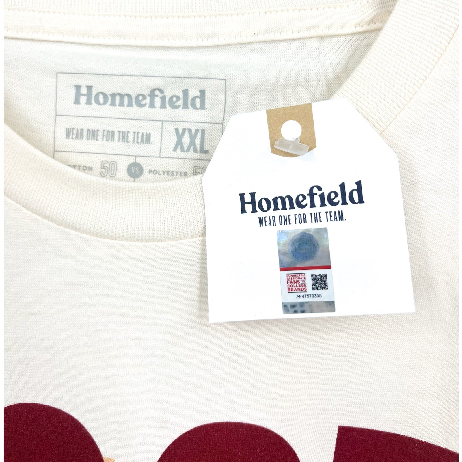 HOMEFIELD Mens Texas A&M Ol' Sarge "Good Bull" Tee XXL Cream Short Sleeve NWT