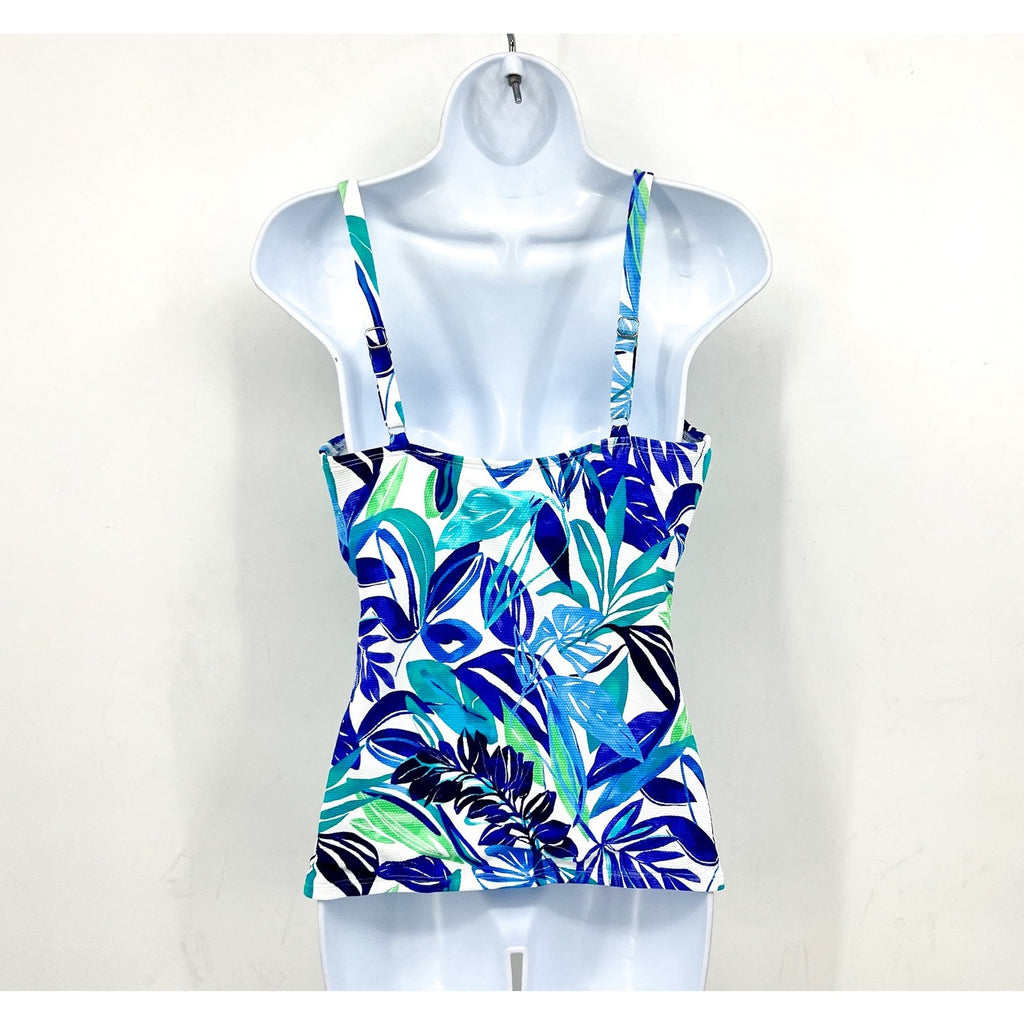 TOMMY BAHAMA Marina Underwire Tankini Medium Beach Glass Blue Island Cays NWT