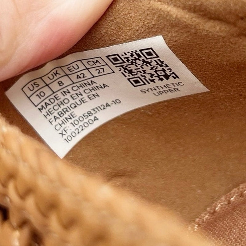 TOMS Womens Briella Ballet Flats Size 10 EU 42 Brown Woven NWOB