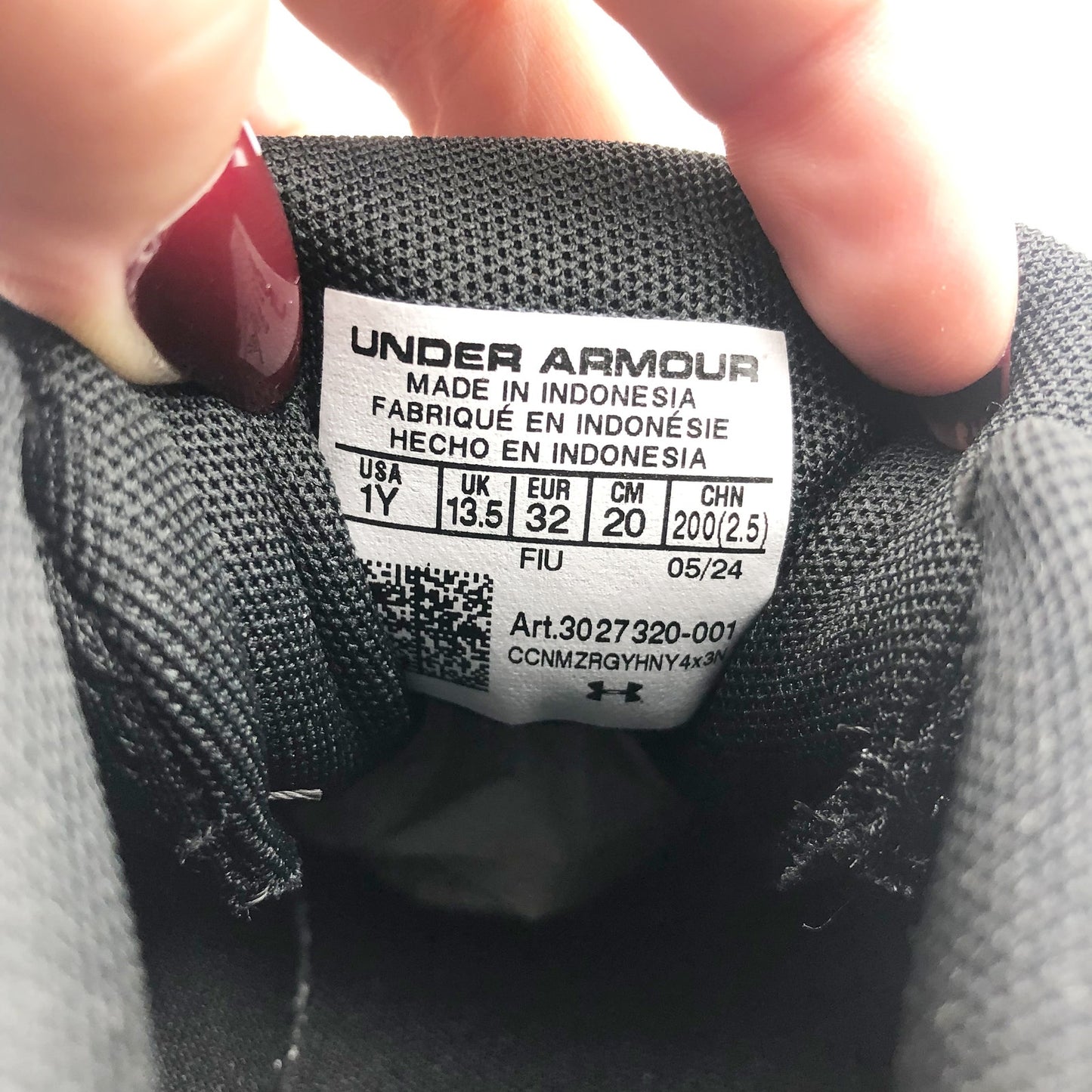 Under Armour Boys Spotlight Fran 4.0 Football Cleats Size 1 Black White NWOB