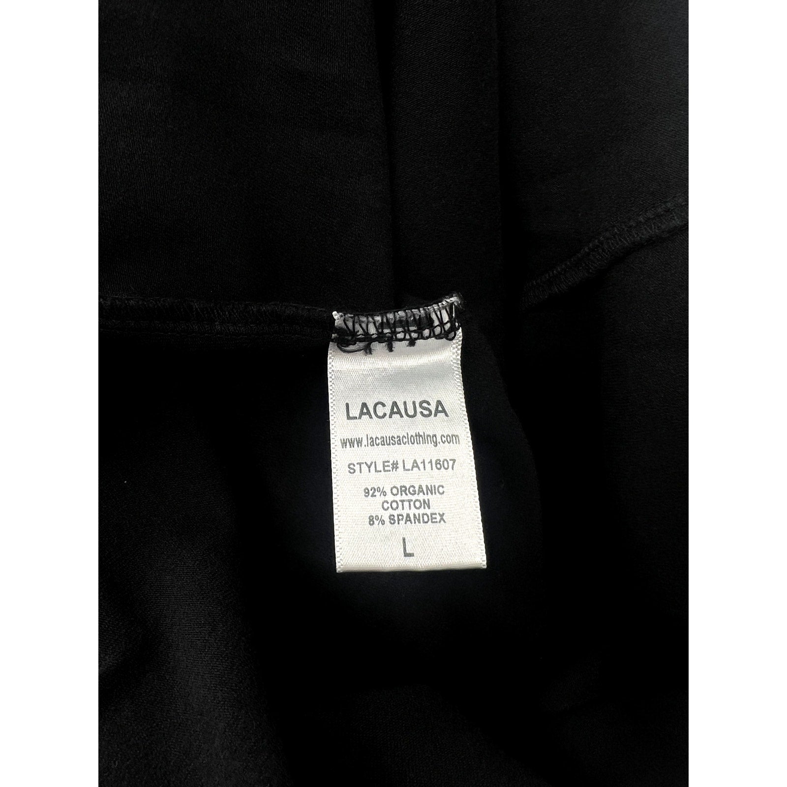 LACAUSA ANTHROPOLOGIE Womens Dawn Bodysuit Large Black Tar Short Sleeve NWT