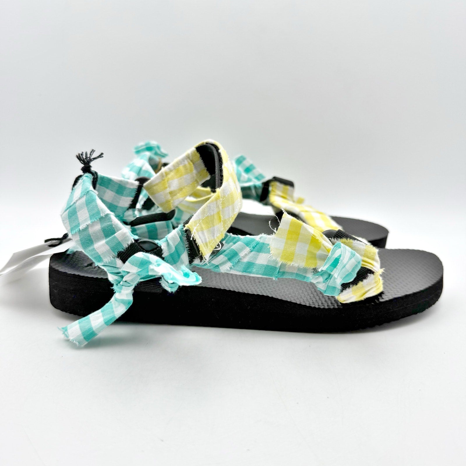 Arizona Love Womens Vichy Sandals EU 41 US 11 Blue Yellow Bandana NWOB