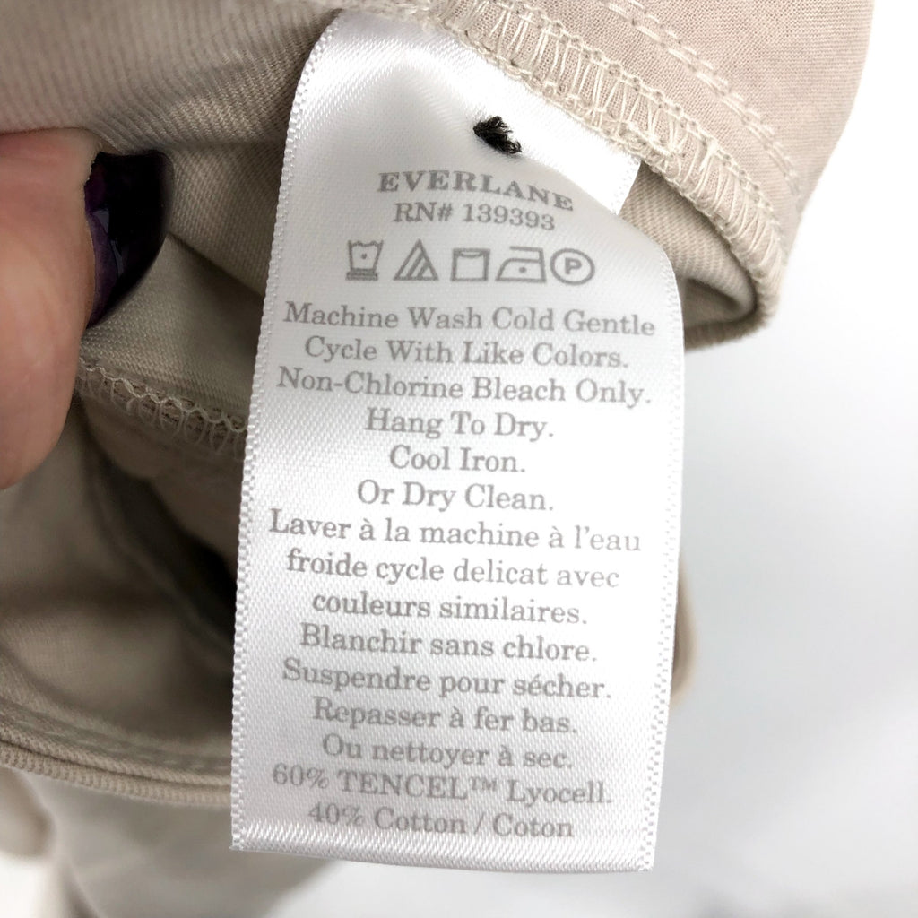 Everlane Womens Way High Drape Pants Size 6 Khaki 30" Inseam Sandstone NWT