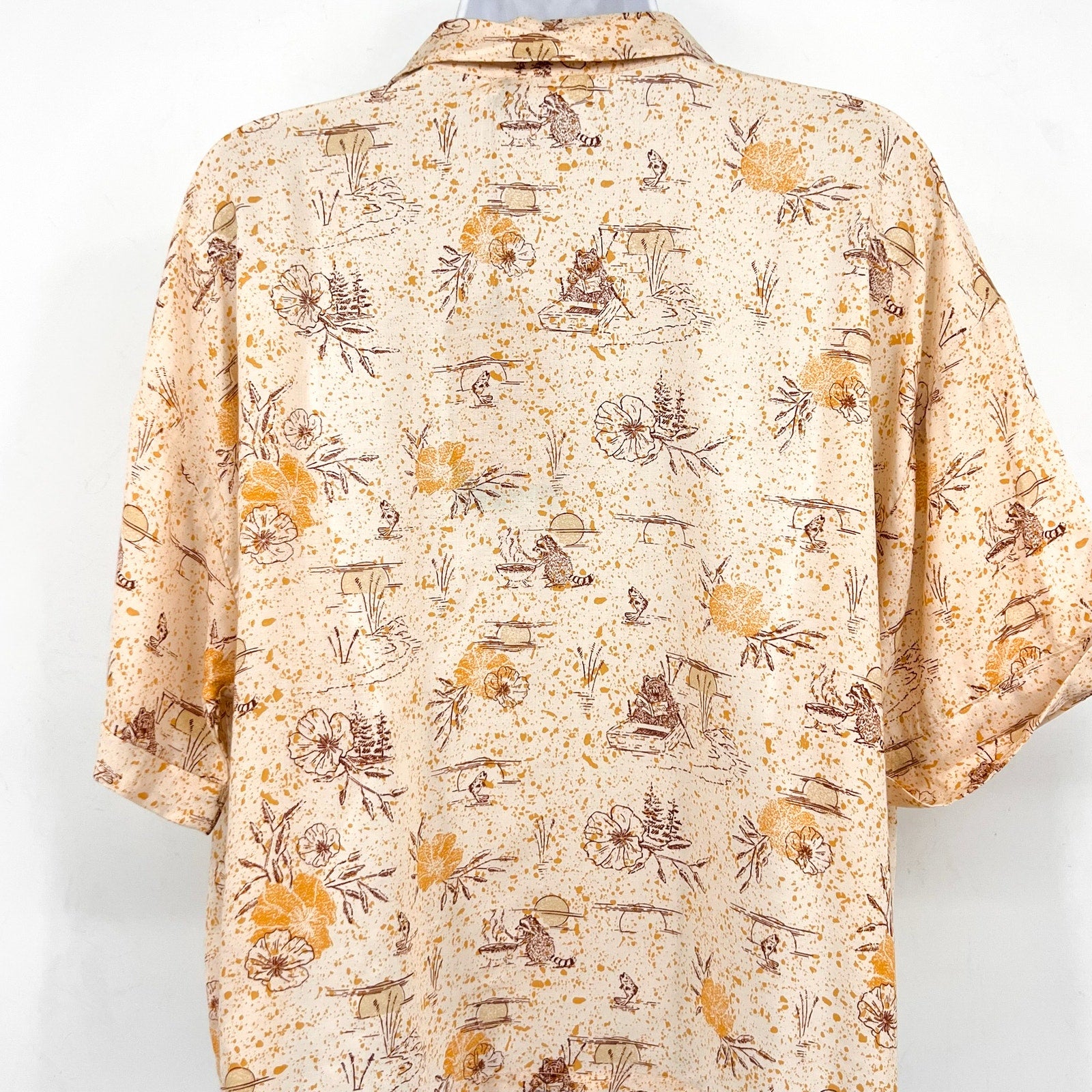 PRANA Women's Iguala Top Large Golden Hour Escape Cropped Vacation Shirt NWT