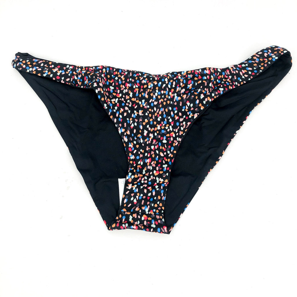PRANA Womens Elina Reversible Bottom Medium Black Alotta Dot Stretch UPF 50+ NWT