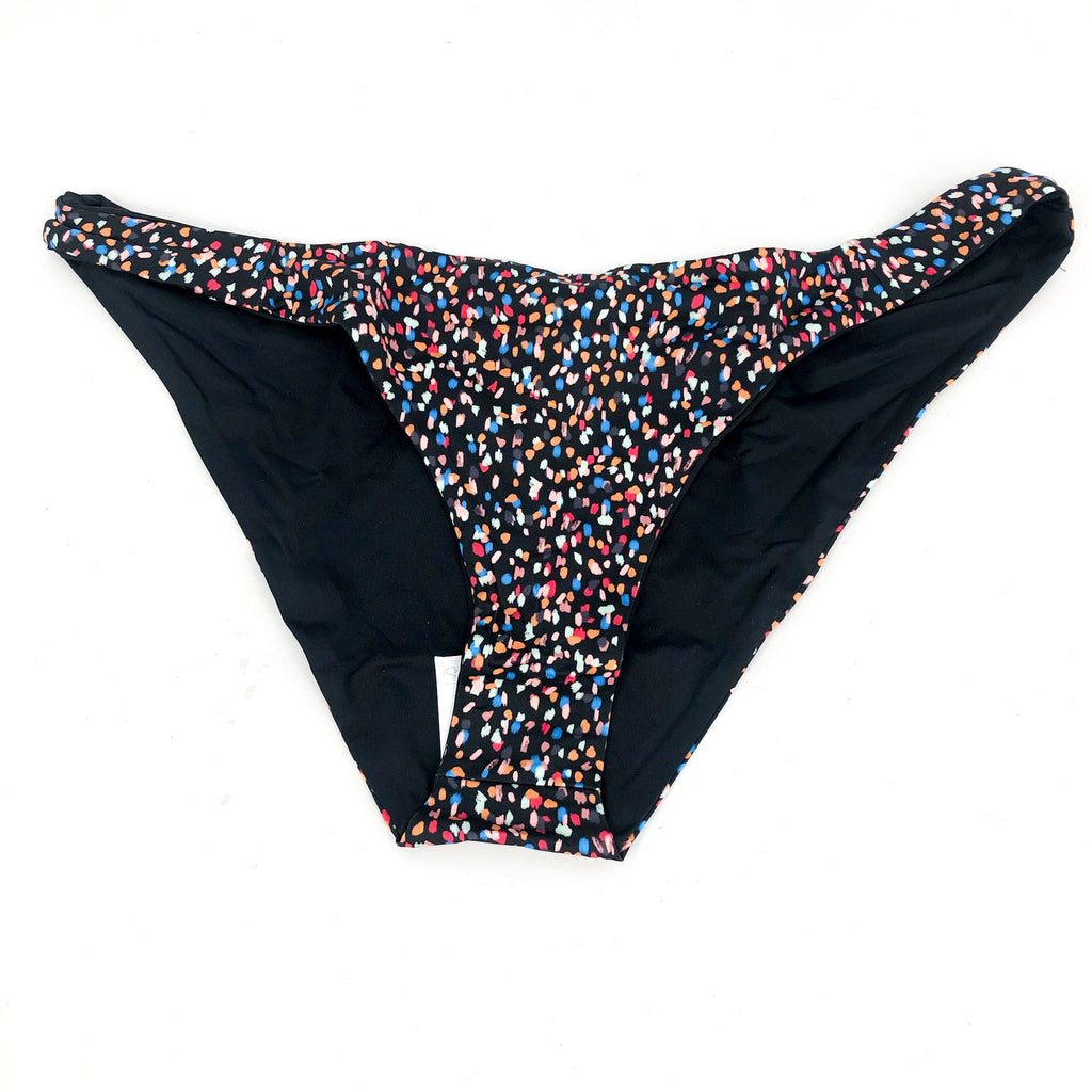 PRANA Womens Elina Reversible Bottom Medium Black Alotta Dot Stretch UPF 50+ NWT
