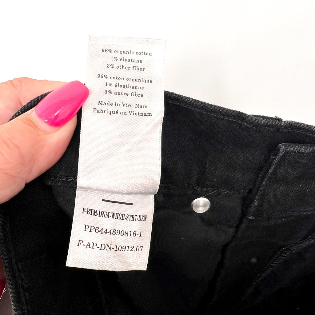 EVERLANE Women's The Way-High Jeans 27x25 Size 4 Coal Black Low Stretch NWT
