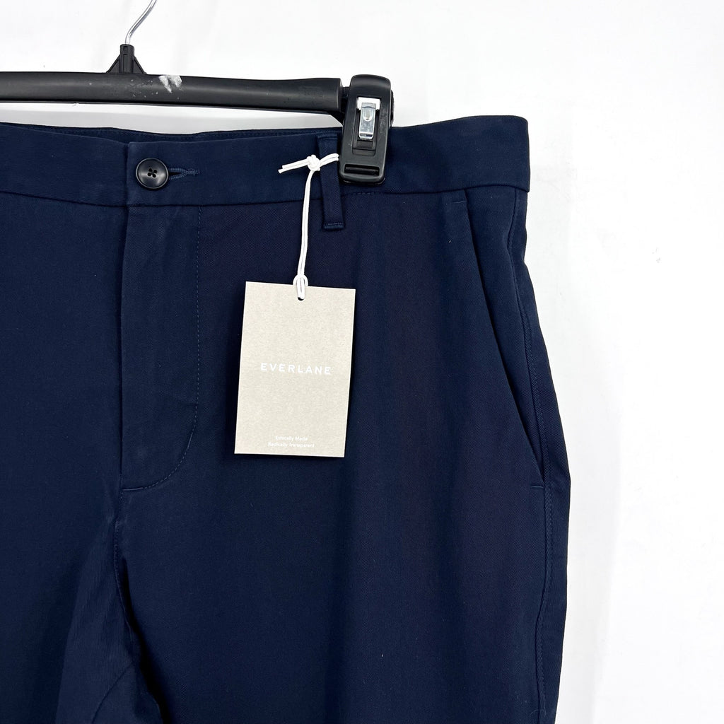 EVERLANE Uniform Mens Performance Chino Pants 34x34 Navy Blue Athletic Fit NWT