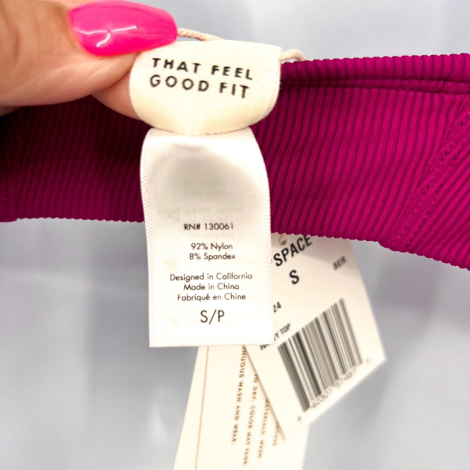L*SPACE Women's Hailey Top Rocky Bikini Bottom Set Small Berry PINK NWT