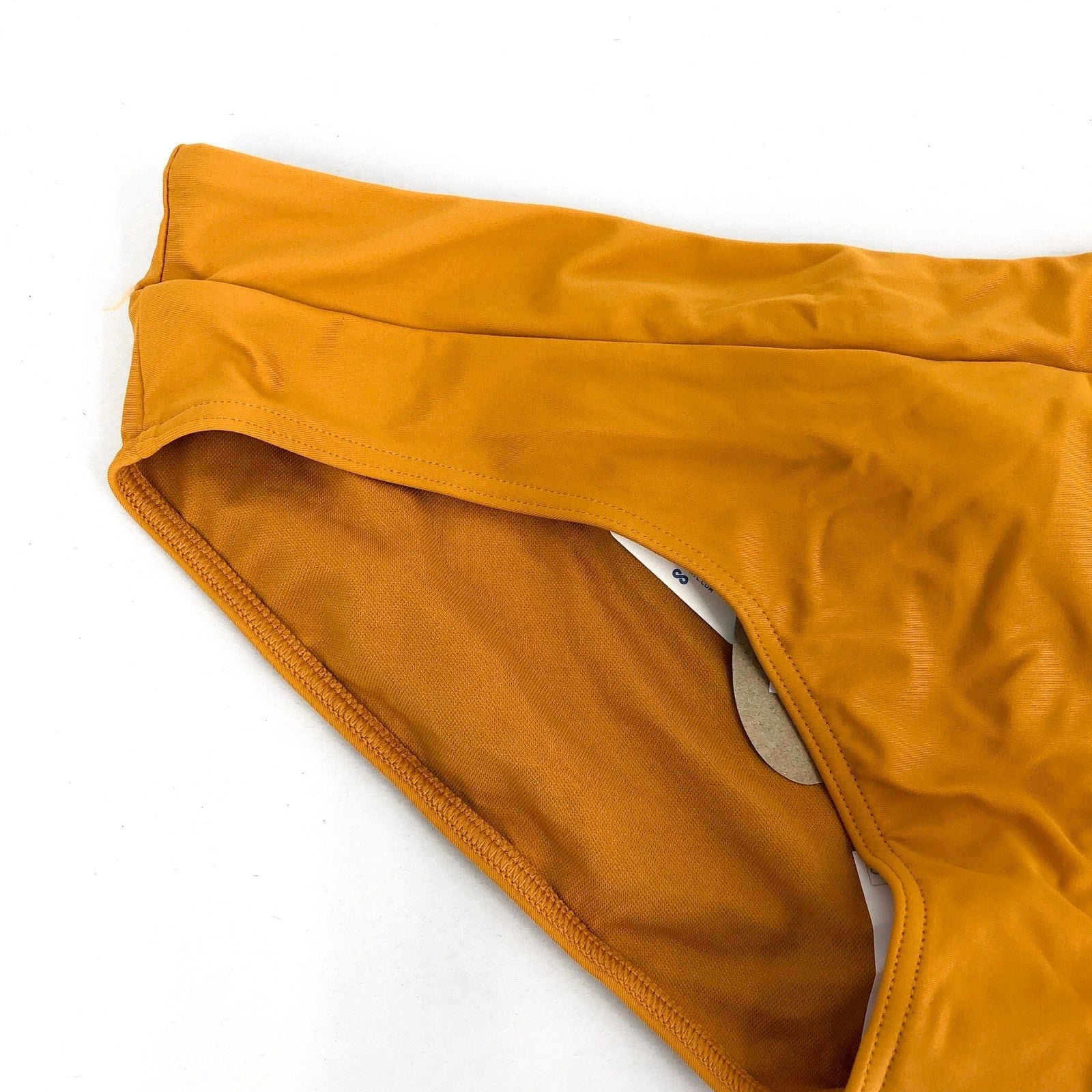 PRANA Women's Presolana Hipster Bikini Bottoms Large Gold Deep Solstice NWT