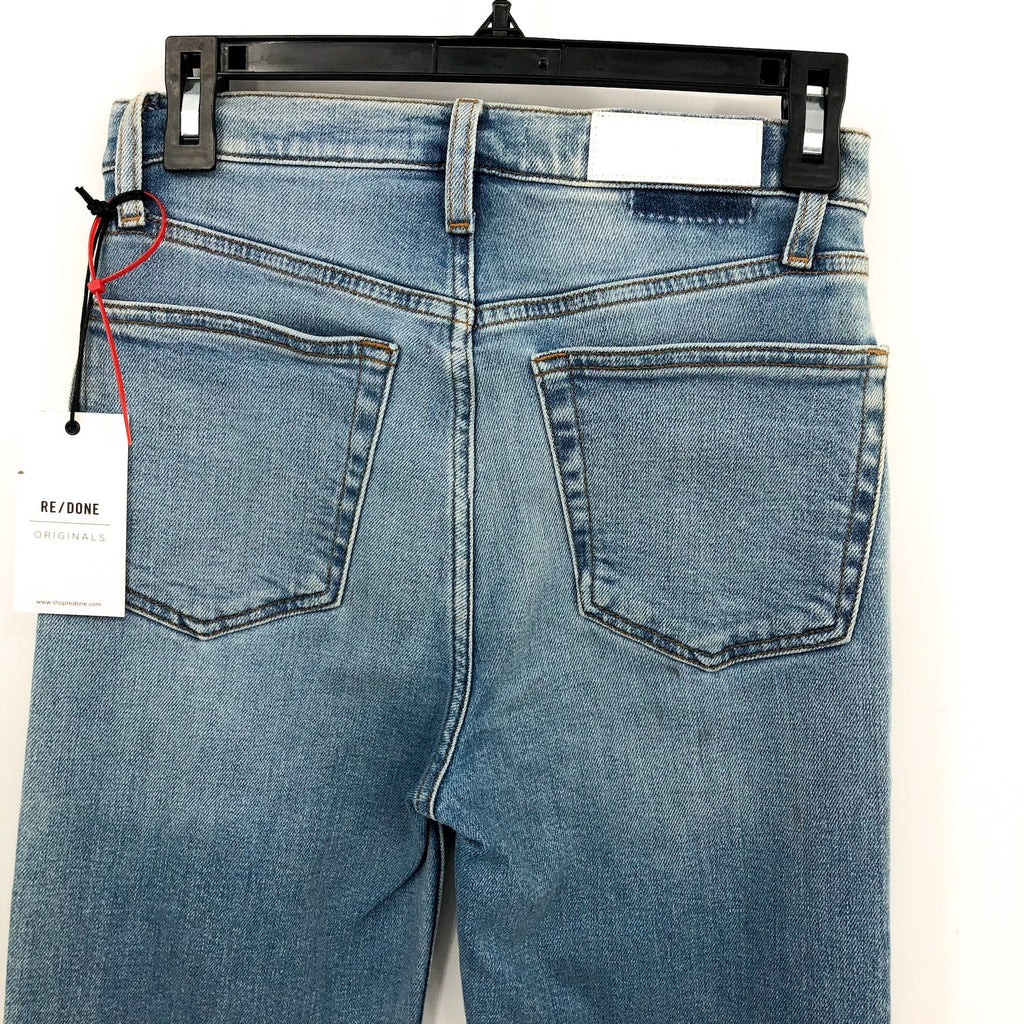 RE/DONE Womens Originals 70s Stovepipe Jeans 26x27 US 4 Rodeo Indigo Blue NWT