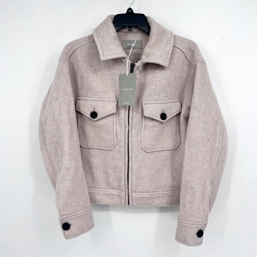 Everlane Womens The Wool Mackinaw Jacket Small Oatmeal Beige NWT