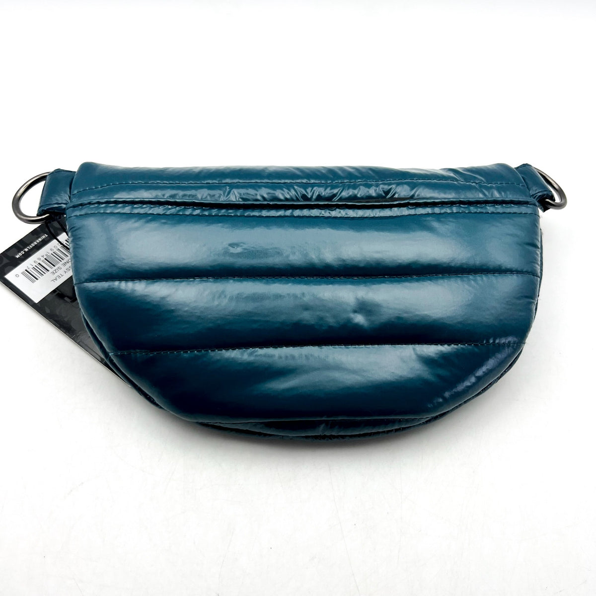 THINK ROYLN Women's Shining Star Crossbody Belt Bag Glossy Teal Blue NWT