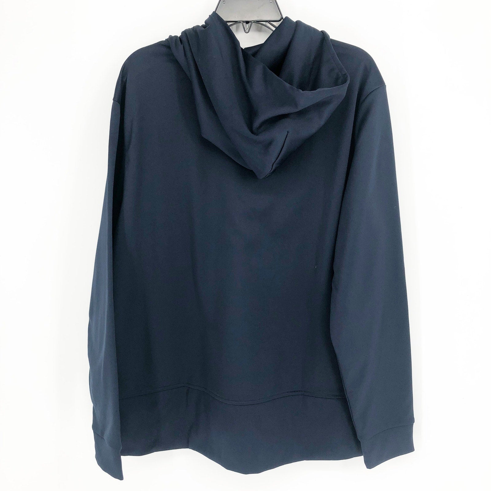 ADIDAS Women's Aeroready Big-Logo Hoodie 1X Navy Blue Sweatshirt NWT