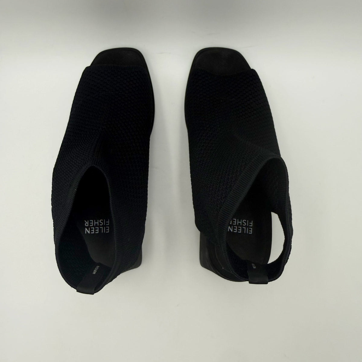 Eileen Fisher Womens Gavis Platform Sandals Size 9.5 M Black Knit NIB
