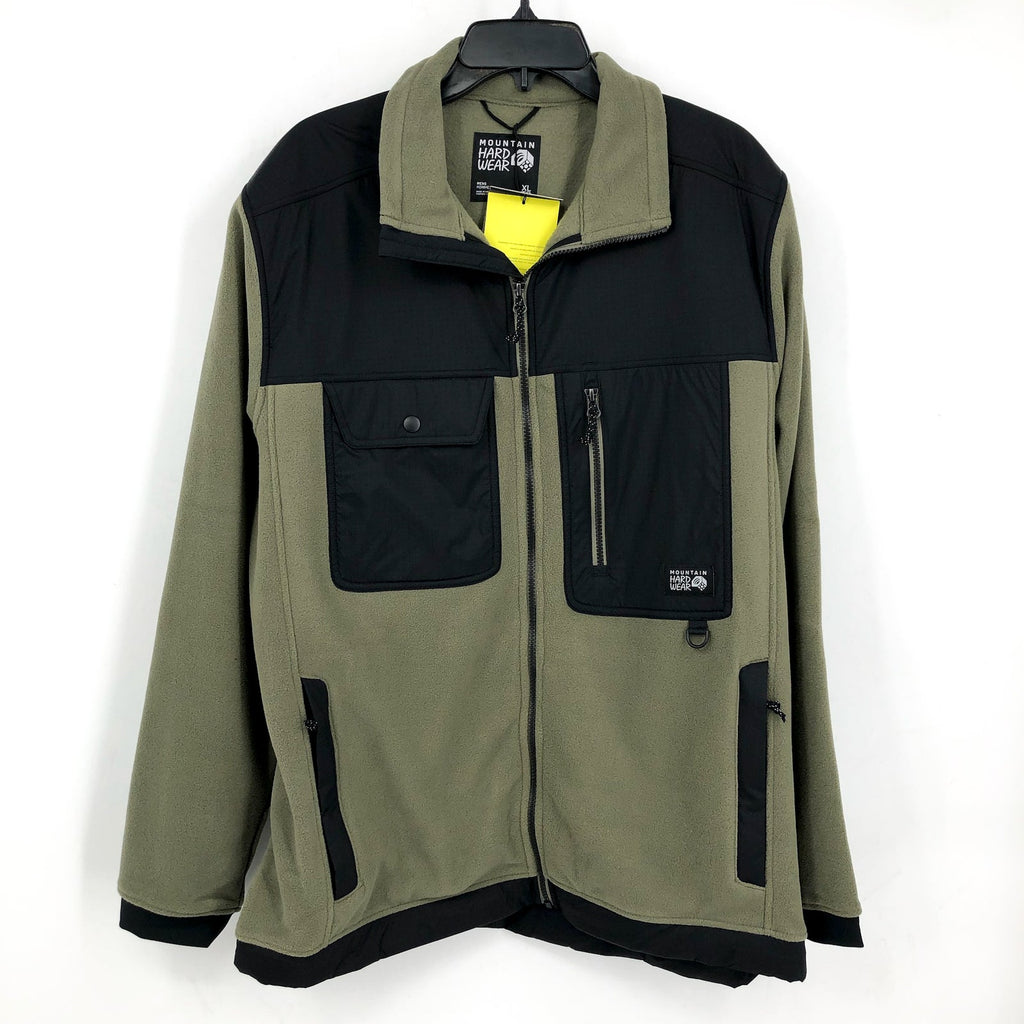 MOUNTAIN HARDWEAR First Tracks Fleece Full Zip Jacket XL Stone Green Black NWT