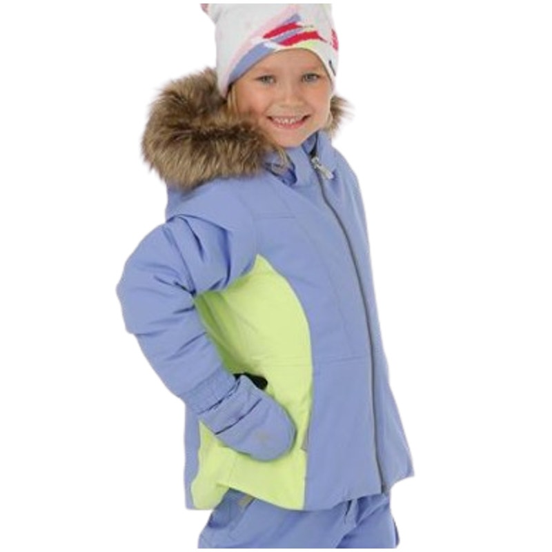 SPYDER Girl's Lola Ski Jacket SIZE 7 Purple Green Insulated Hooded NWT