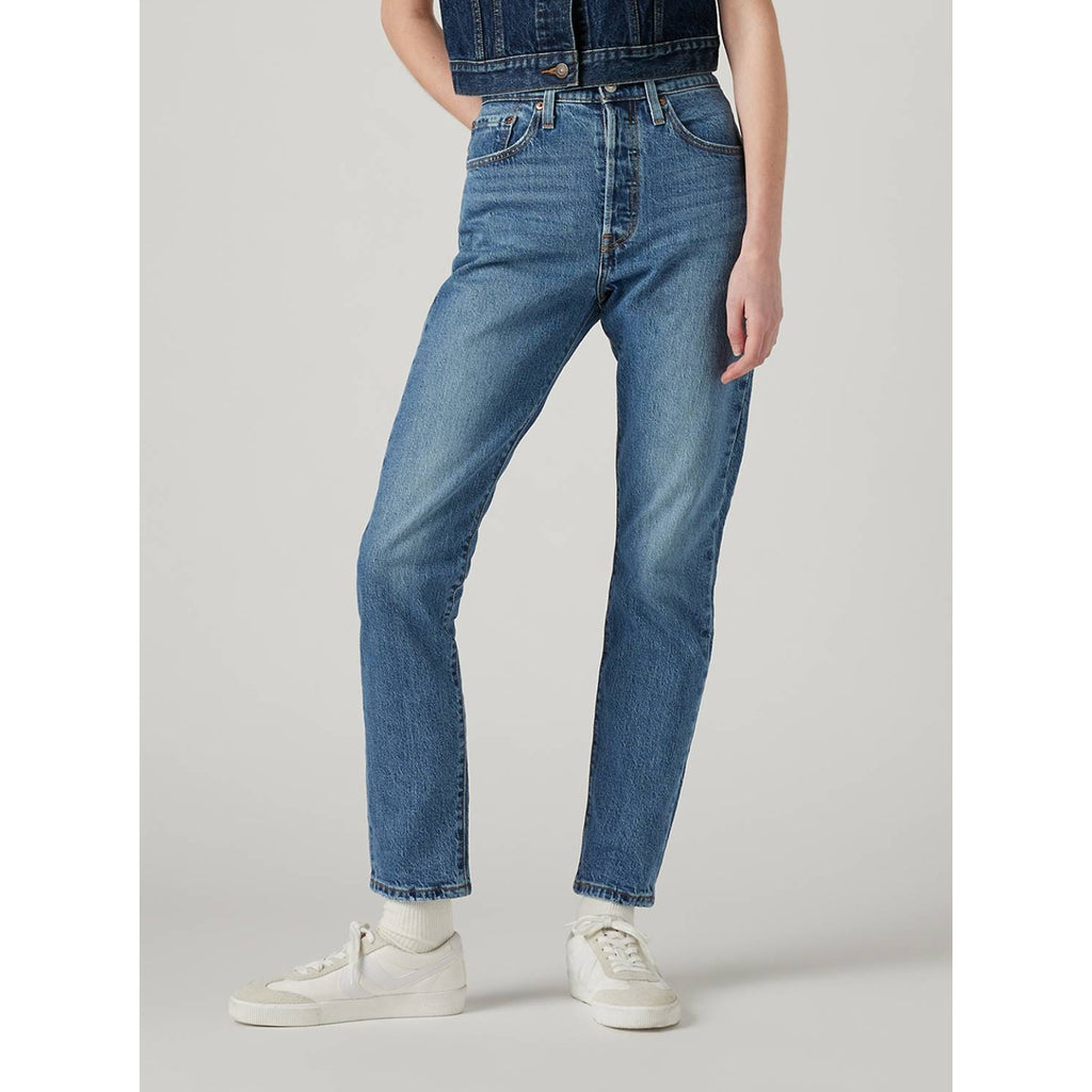 LEVI'S Women's 501 Skinny Jeans 27x28 Size 4 Blue Medium Indigo Worn In NWOT 295