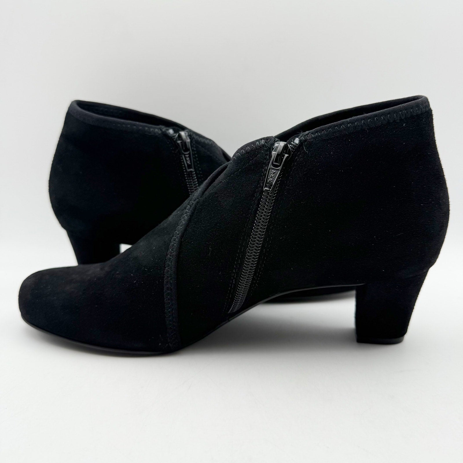 David Tate Womens Anna Bootie US 9.5 M Black Suede Ankle NIB