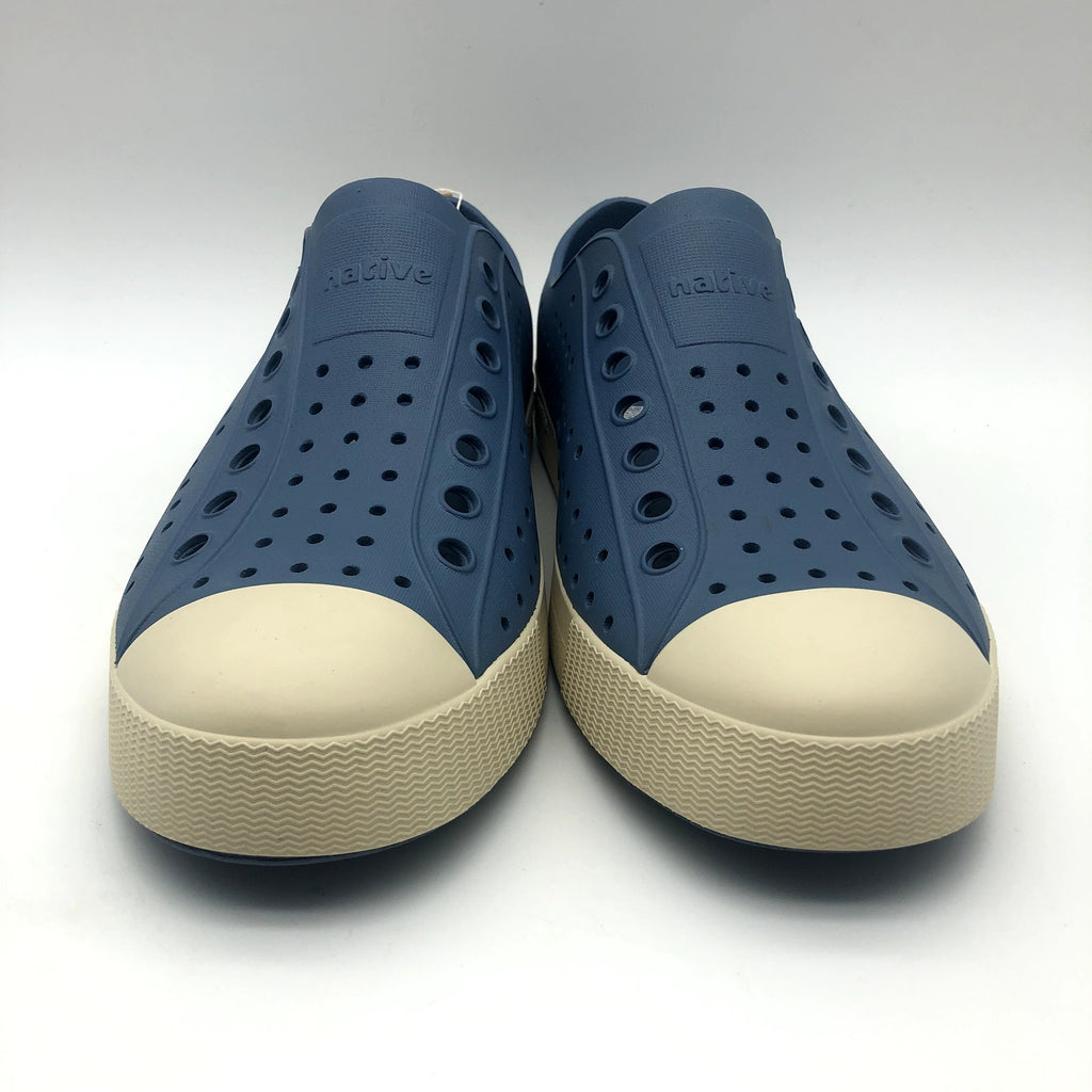 Native Jefferson Slip On Casual Shoes Mens 11 Oasis Blue Bone White Sneakers NIB