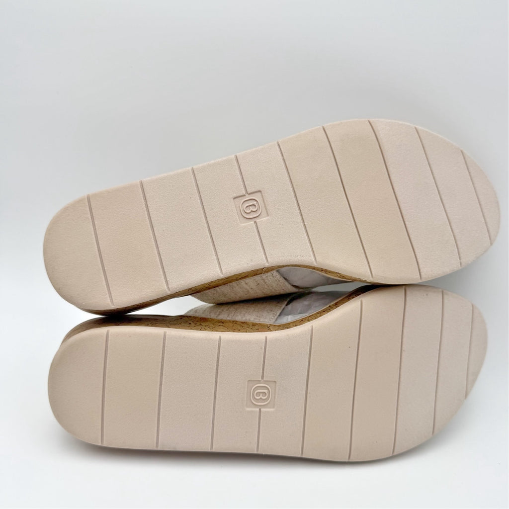 Bzees Womens Bay Wedge Sandals US 10 M EU 41 Beige Tan NIB