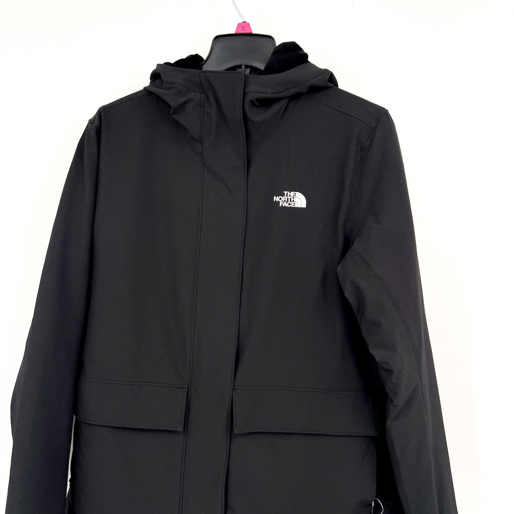THE NORTH FACE Womens Shelbe Raschel Jacket Large TNF Black Insulated Hooded NWT